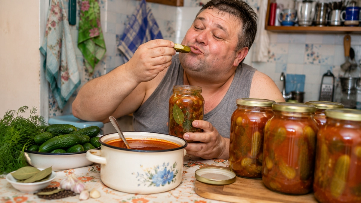 Ух, ох, ах — закатываю огурчики с кетчупом чили: м-м-м, вкуснятина