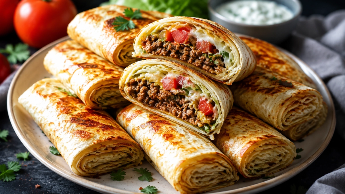 Вкуснее жареных пирожков и без тонны масла: топовые рулетики съедаются в 3 сочных укуса — фарш, лаваш и свежие овощи