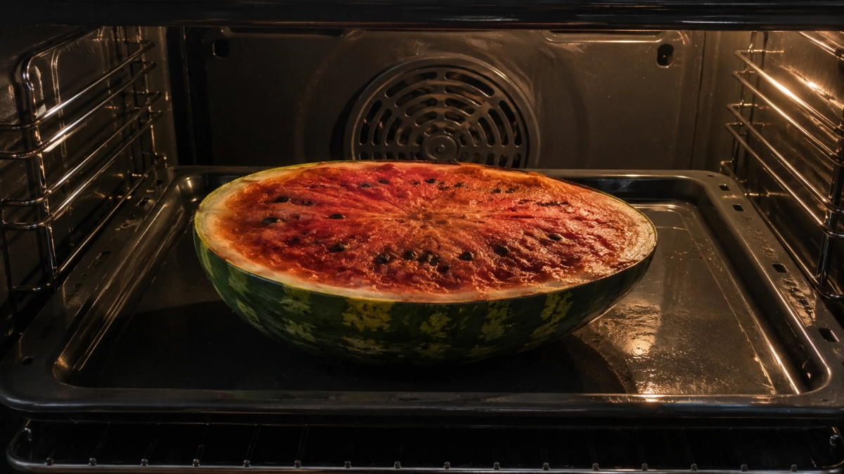 Когда пошли арбузы, запекаем их в духовке: на вкус как дорогой стейк тунца — плотный, мясной, пикантный