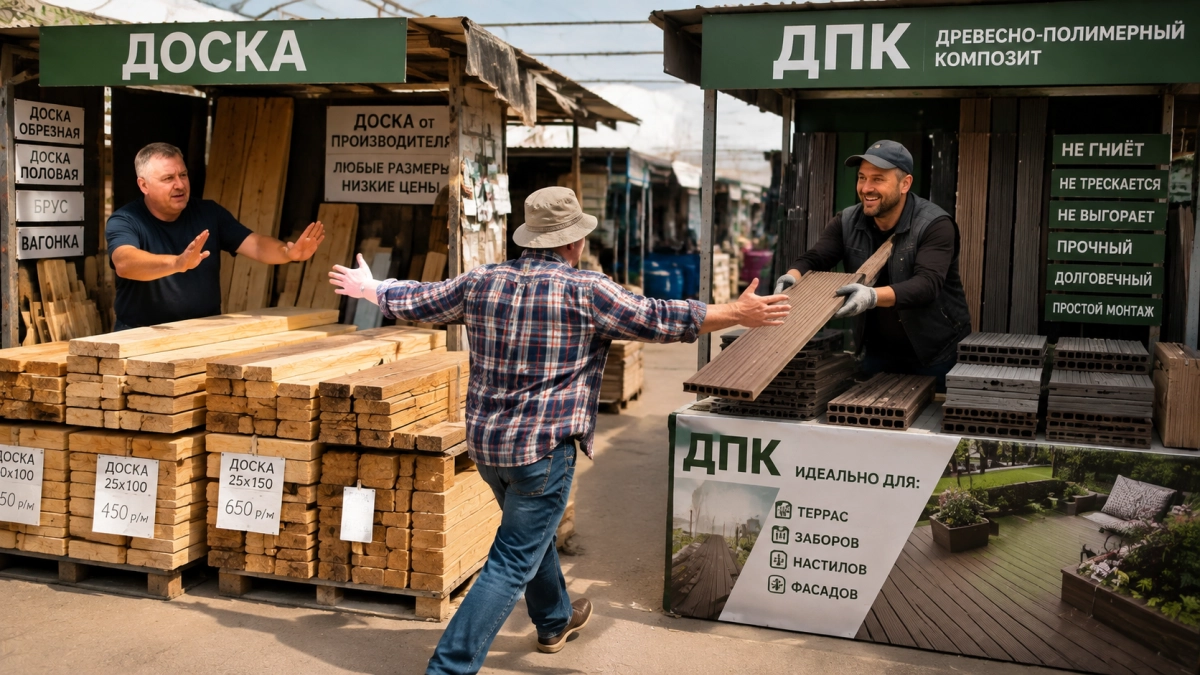Гнилые доски дачники оставили продавцам: скупают на рынках новый материал — и для грядок, и для сарая, и для веранды