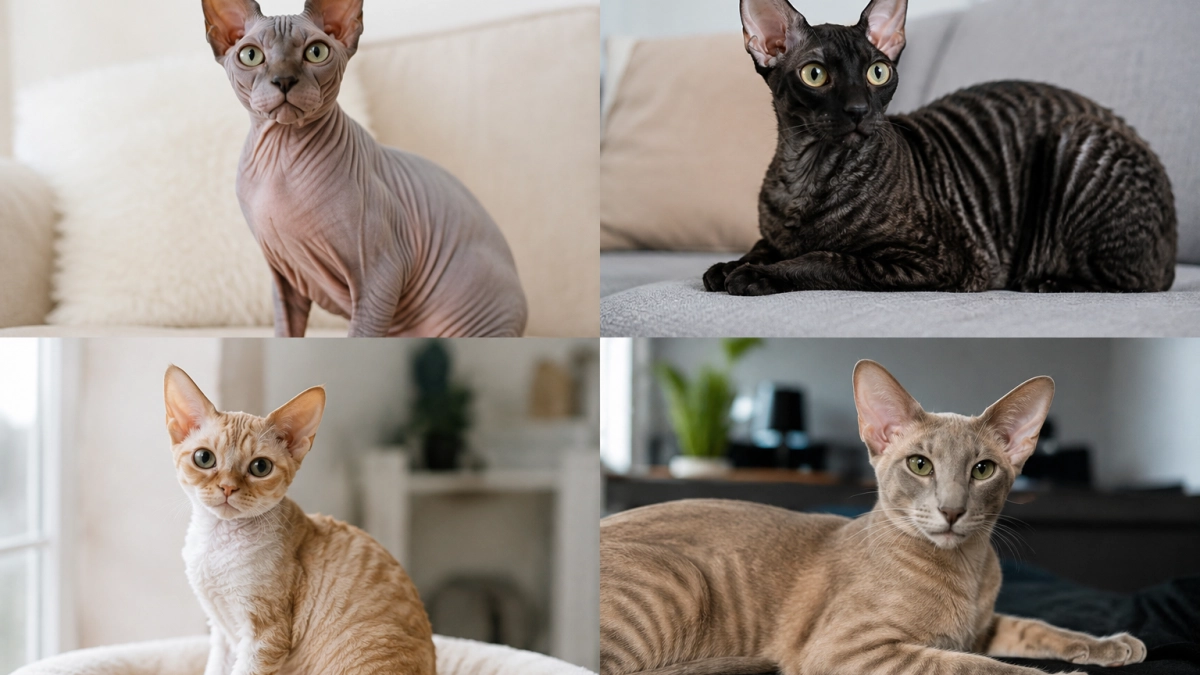 Без шерсти на коврах, диване и одежде: 4 породы кошек, которые почти не линяют