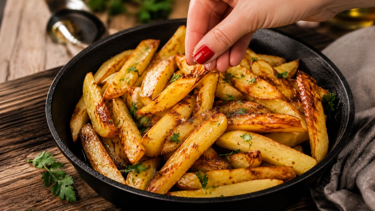 Картошке для золотой корочки перед жаркой нужно не масло и не соль, а эта каша: снаружи хрустит, а внутри тает во рту