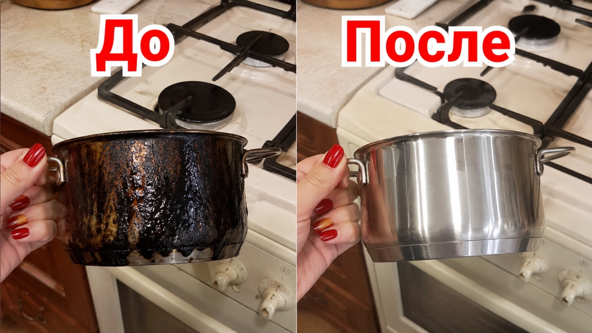 Сыплю 2 ложки в кастрюлю — через 10 минут нагар стечет, как мед из соты: про железные губки давно забыла