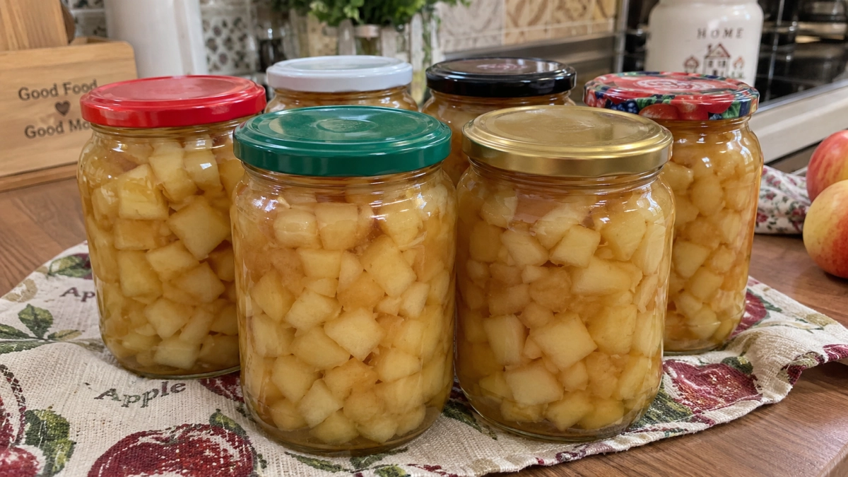 Яблоки на зиму не сушу и не готовлю пюре: делаю из них кубики в собственном соку — зимой добавляю в каши и выпечку