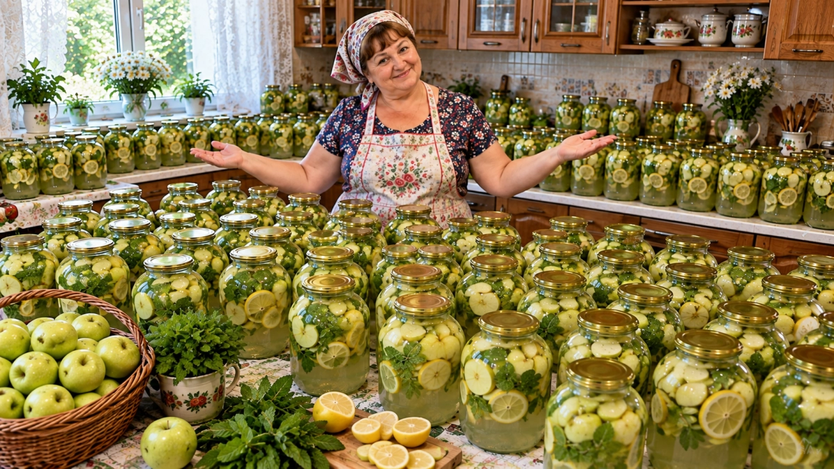 Закрываю по 50 банок — и все равно мало: обалденный домашний лимонад «Мохито» из яблок — компот-хит 2026/27