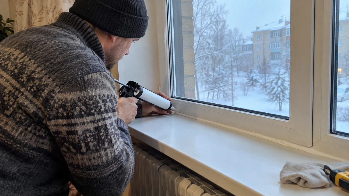 Подоконник больше не сквозит при -40 за окном: справился без опыта — подробный алгоритм