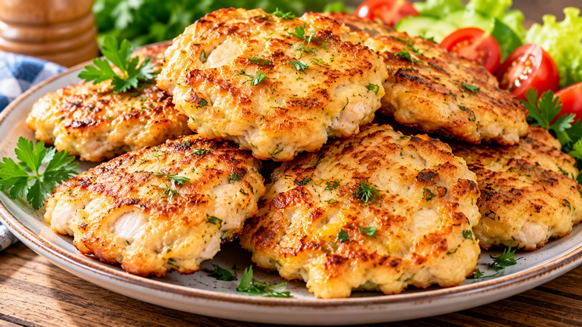Куриные оладьи готовлю чаще котлет: ни мясорубки, ни формовки — порезала кубиками, залила кефиром и на сковородку ложкой