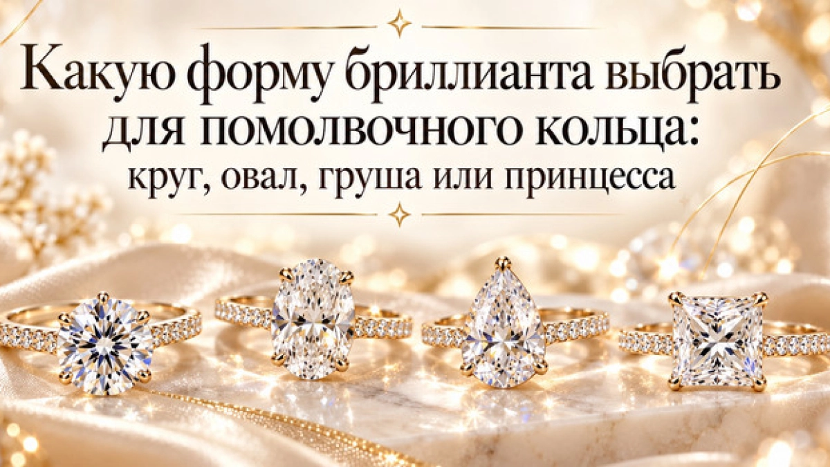 Какую форму бриллианта выбрать для помолвочного кольца: круг, овал, груша или принцесса