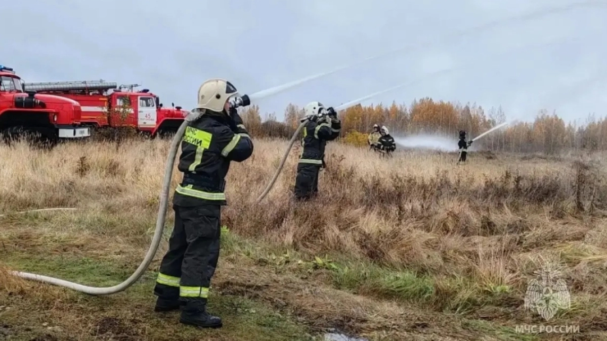 В Шадринске огнеборцы приняли участие в учениях по защите населенных пунктов от возгораний